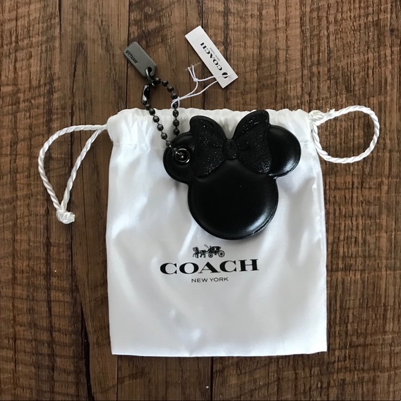 Coach Accessories - DisneyXCoach Minnie Mouse Bag Charm Black Leather